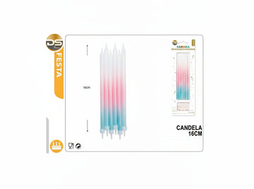 Dz - Party Candele Decorative 14.5Cm 6Pz2