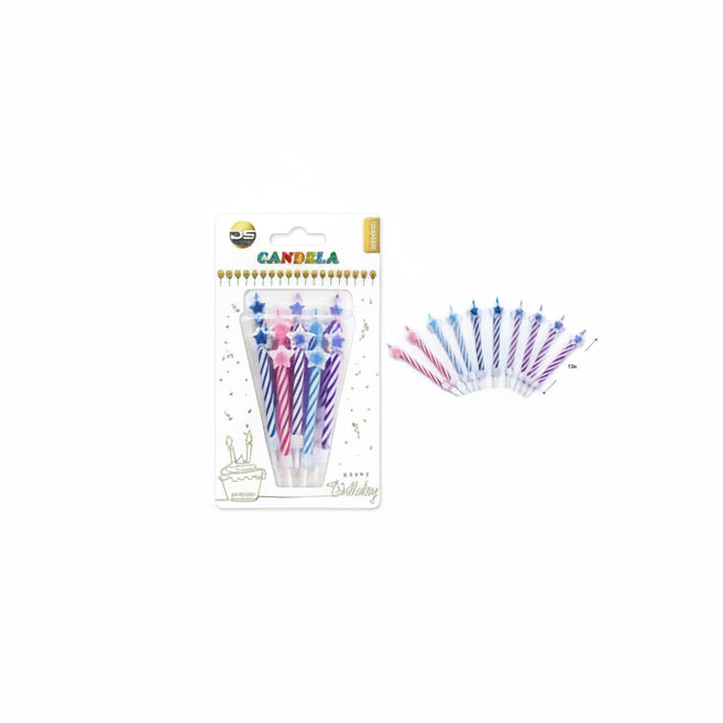 Dz - Party Candeline Decorative Stella 7Cm 10Pz