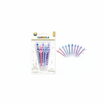 Dz - Party Candeline Decorative Stella 7Cm 10Pz