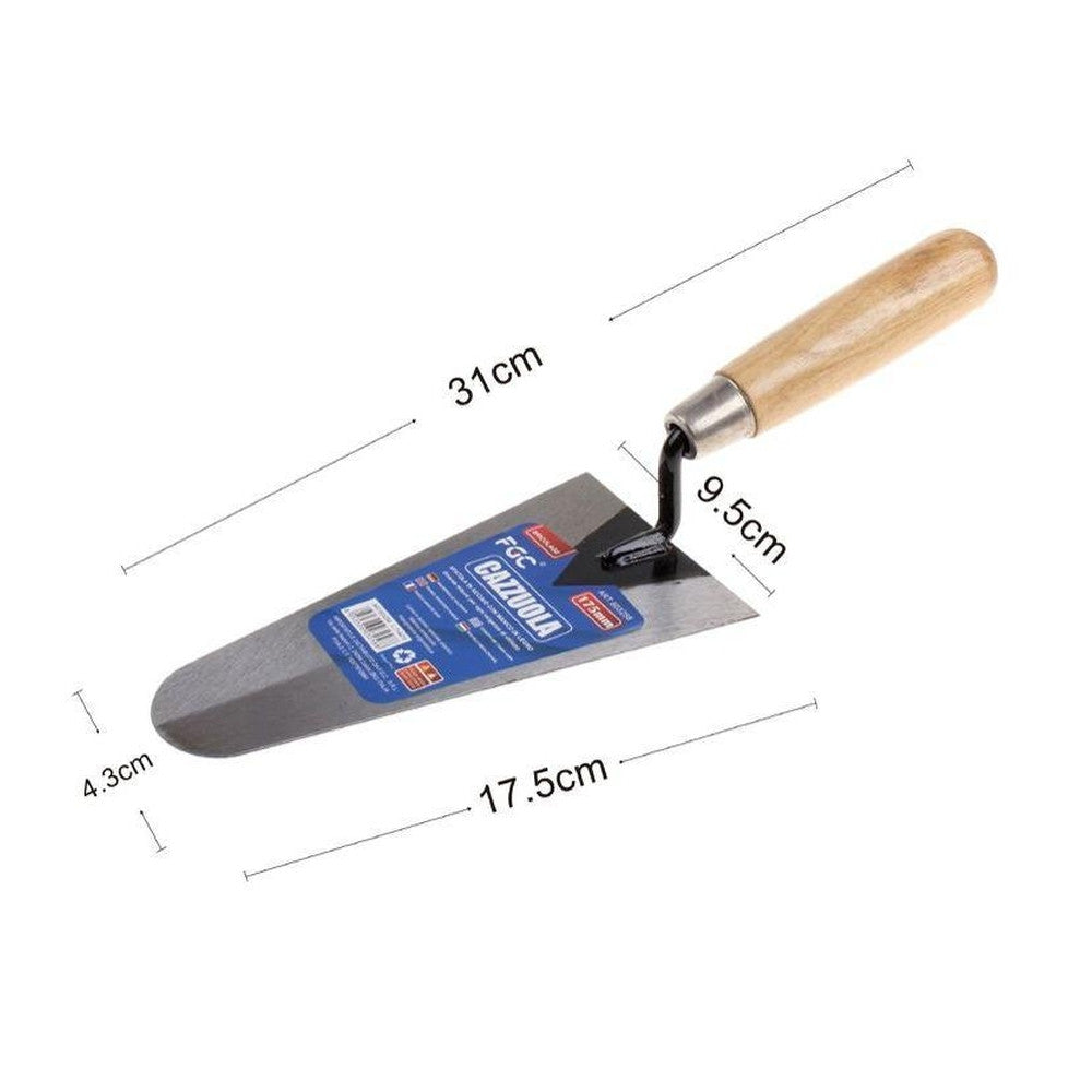 Hq - Cazzuola Manico Legno 17.5Cm