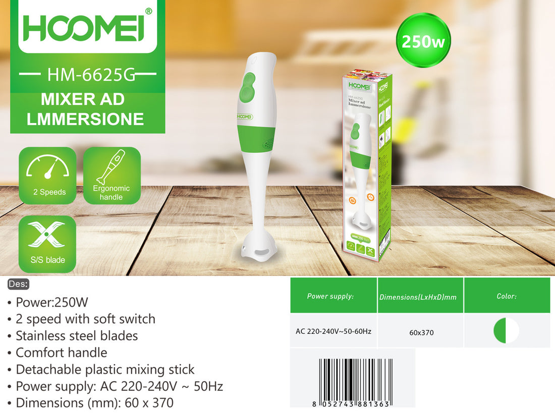 Hoomei Mixer Multifunzione 250W 60x370 mm