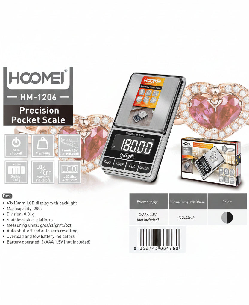 Hoomei - Bilancia Di Precisione 117x64x18 mm