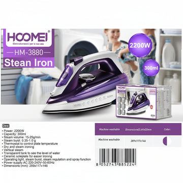 Hoomei - Ferro Da Stiro A Vapore 2200W