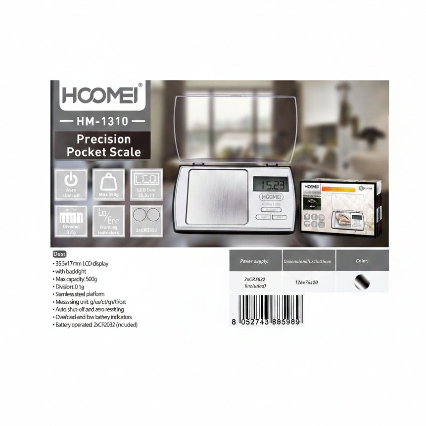 Hoomei - Bilancia Di Precisione 126x74x20 mm
