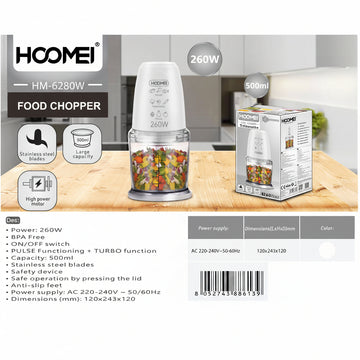 Hoomei - Tritatutto 260W 500Ml 120x243x120 mm