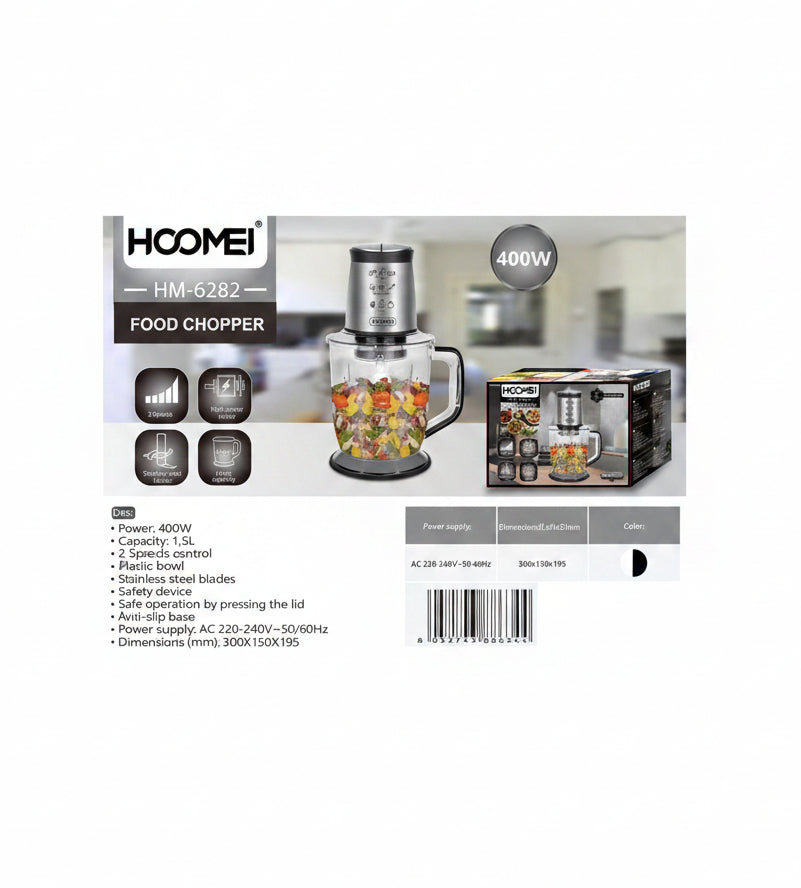 Hoomei - Tritatutto 400W 1.5L Hm-6282 (6344)