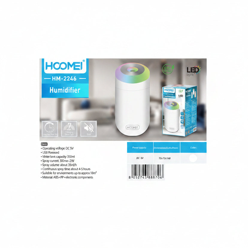 Hoomei - Umidificatore 2W 350Ml