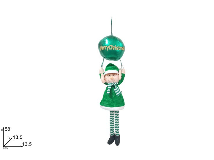 Christmas Appendino Elfo Cpalloncino Verdeyf24-268-Abcgreen