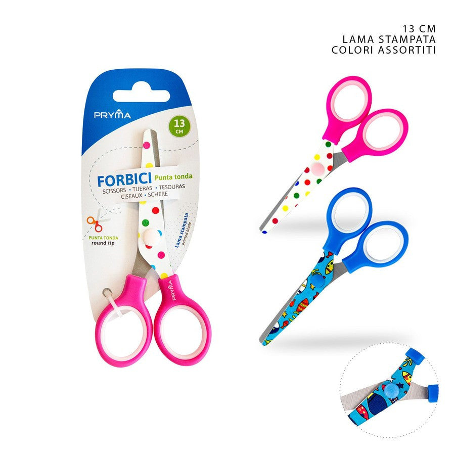 Pryma - Scissors 13.5cm w/round printed blade