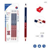 Pryma Matita bicolore grande 3 pz + temperino