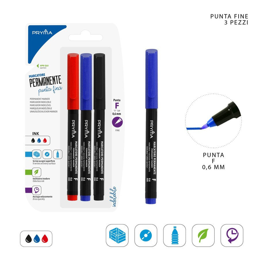 Pryma - CD Marker Tip F 0.6 2mm 3 pcs