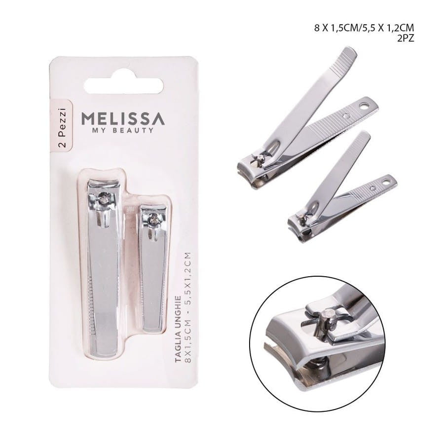 Melissa - Tagliaunghie Inox 8x1.5Cm-5.5x1.2Cm 2Pz