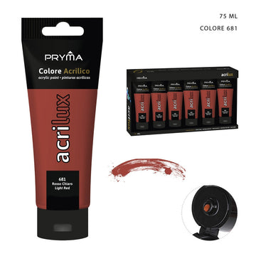 Pryma - Colore acrilico 75Ml n.681 rosso chiara