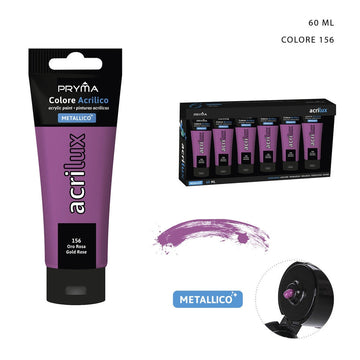 Pryma - Colore acrilico metal 60Ml n.156 oro rosa