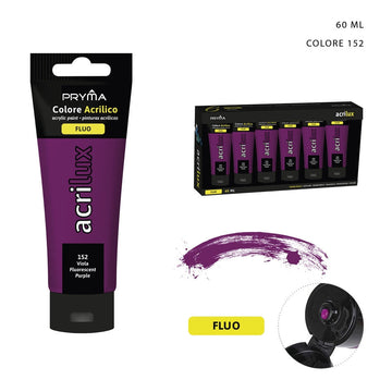 Pryma - Colore acrilico  fluo 60Ml n.152 viola