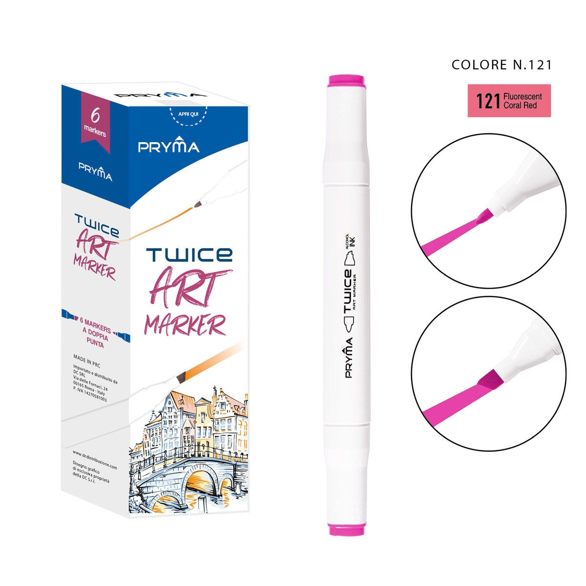 Pryma - Marcatore D/Punta Twice 2-5/3Mm Col.121