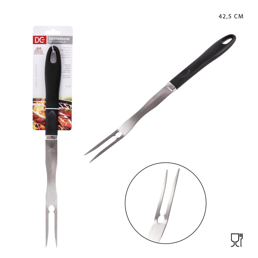 Dc - Forchettone Barbecue Acciaio 42.5Cm