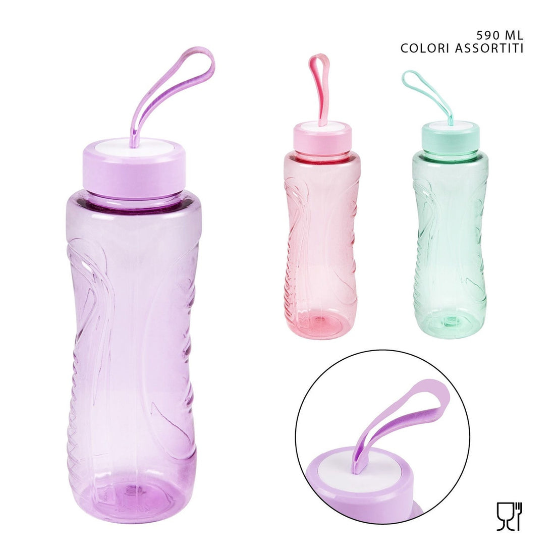 Dc - Borraccia sportiva in plastica 500Ml