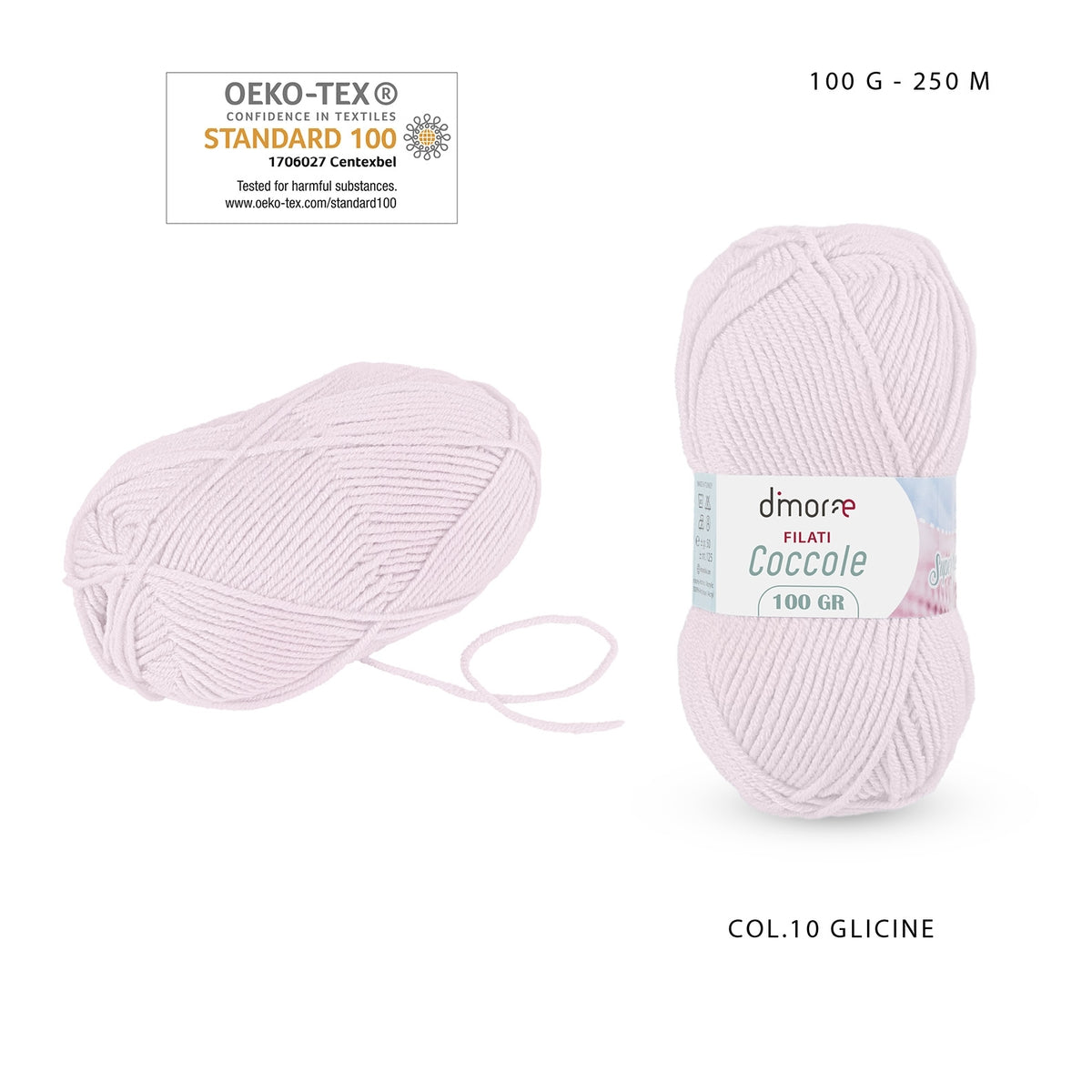 Dimorae Filati Coccole 100G 250M N.10 Glicine