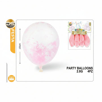 Dz - Party Balloons 30Cm 4Pz Ros