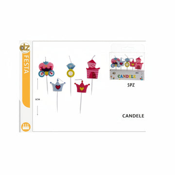 Dz - Party Candele Principessa 5Pz