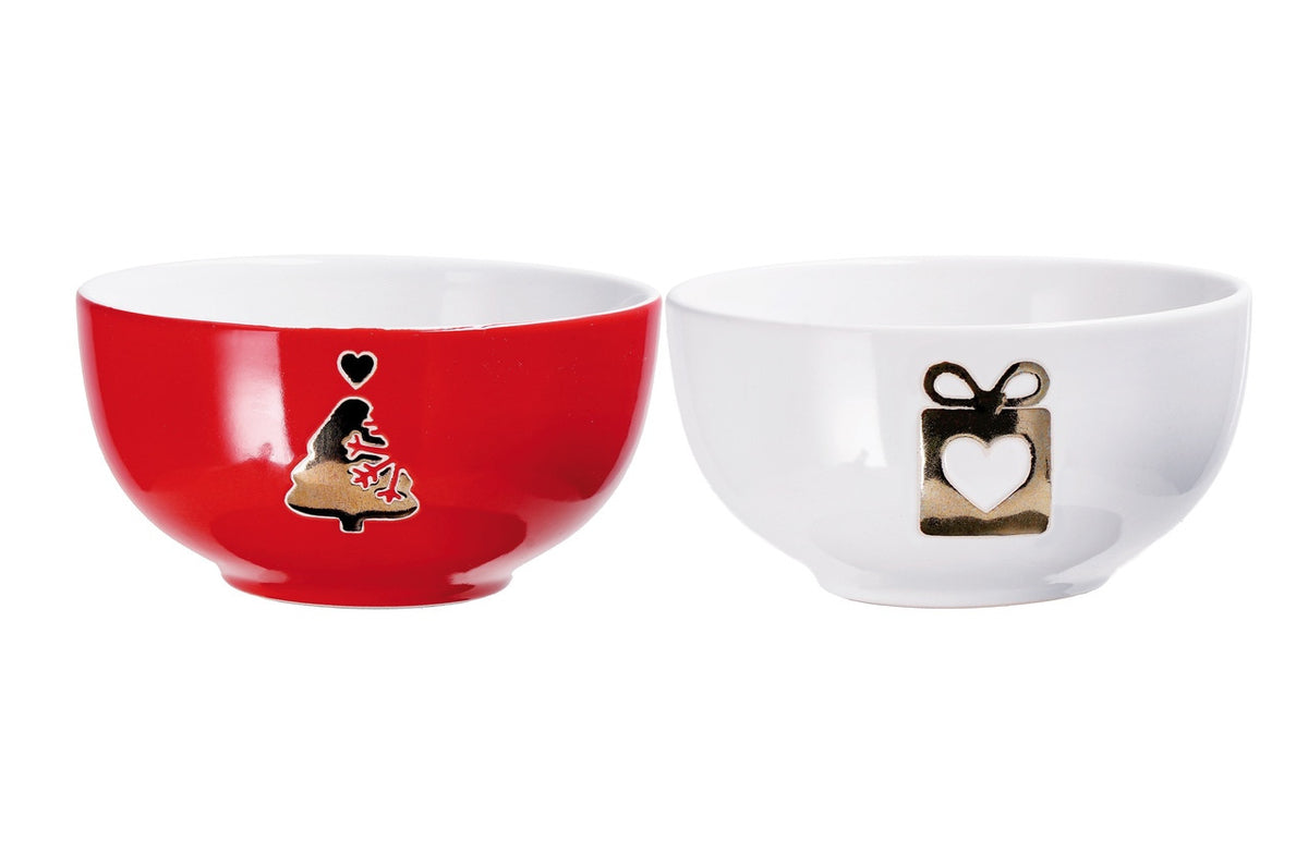 Ad Ceramic Bowl Hahn A2Col Christmas D13Xh7