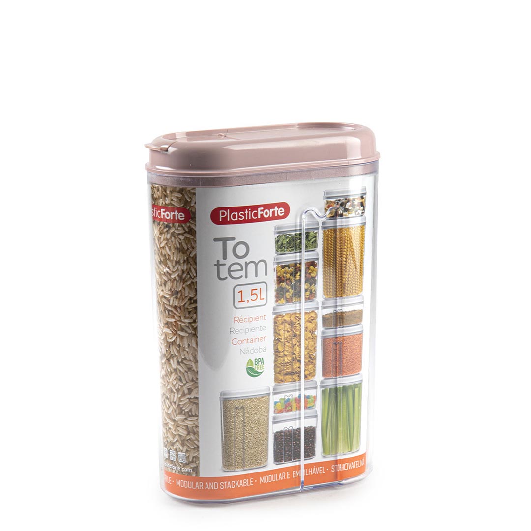 PlasticForte® Recipiente Totem 1,5L Ps21