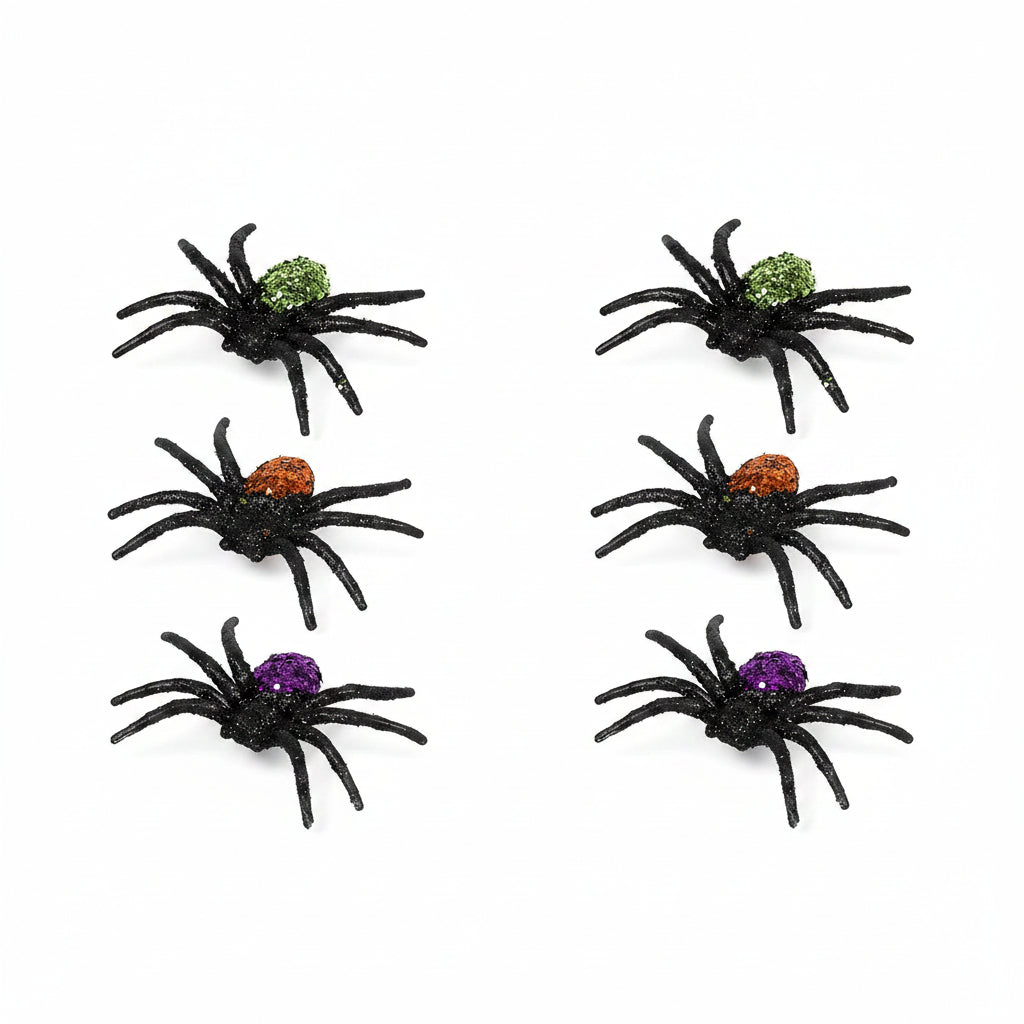 Atosa Decorazione Ragni 7.5x5.5x1.3 Cm  6 Pezzi