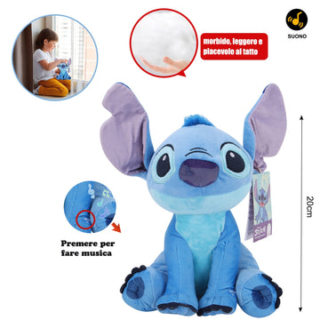 DISNEY STITCH PELUCHE CON SUONO 20CM