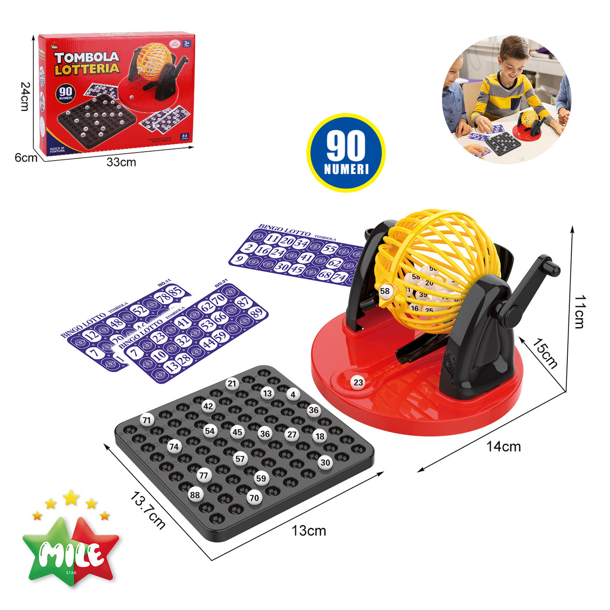 MILE BINGO E TOMBOLA CON 90 CARTE