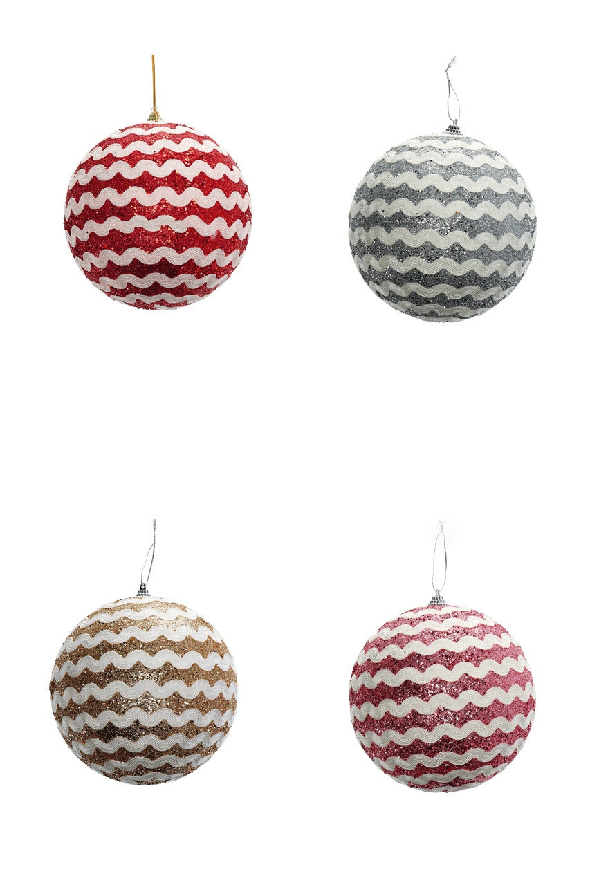 Ad Ball Christmas Ass4Col Diam152