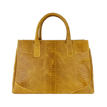 Lavinia - Borsa a Mano in Pelle Pitonata - FrasiBags