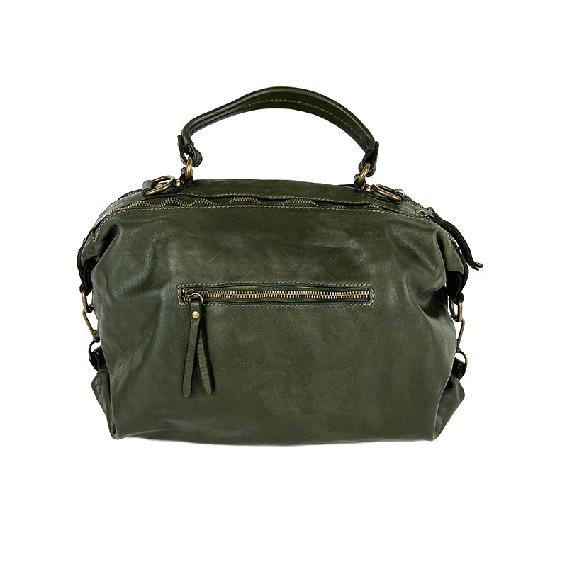 Sofia - Borsa a Mano in Pelle Lavata Vintage - FrasiBags