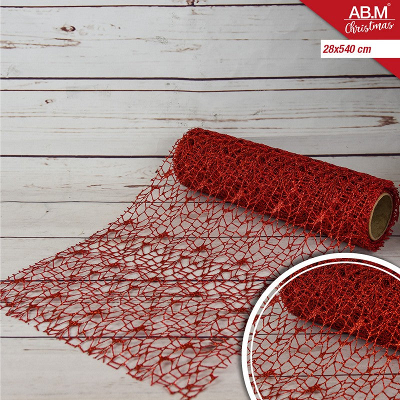 Ab.M Runner Natalizio Cm.28X540 Rosso