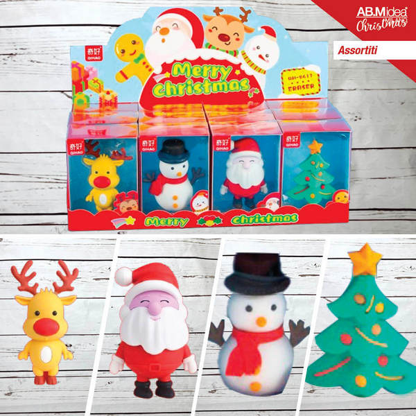 Ab.M Gommine Soggetti Natale 4 Assortimenti 1pz