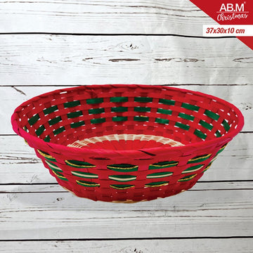 Ab.M Cesta Natale Bamboo Cm.38X29X12